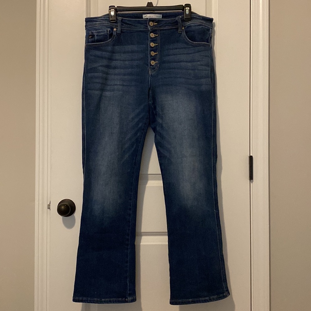 Womens KanCan button fly boot cut jeans